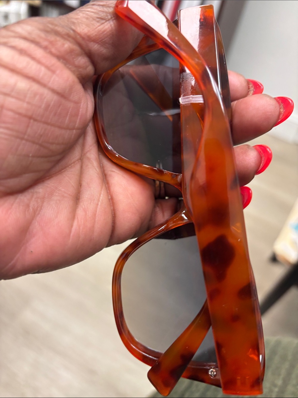 Alain M Women's Tortoiseshell Sunglasses with Gold Temples-NWOT